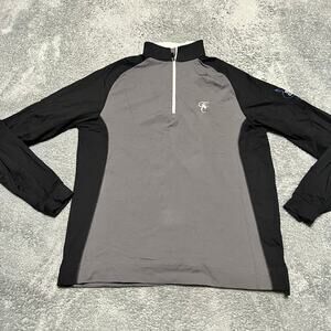 Footjoy Shirt Mens Medium Quarter Zip Long Sleeve Golf Performance Gray